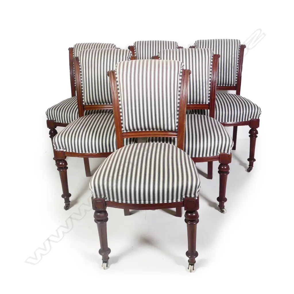 SIX EDWARDIAN DINING CHAIRS Image 1++