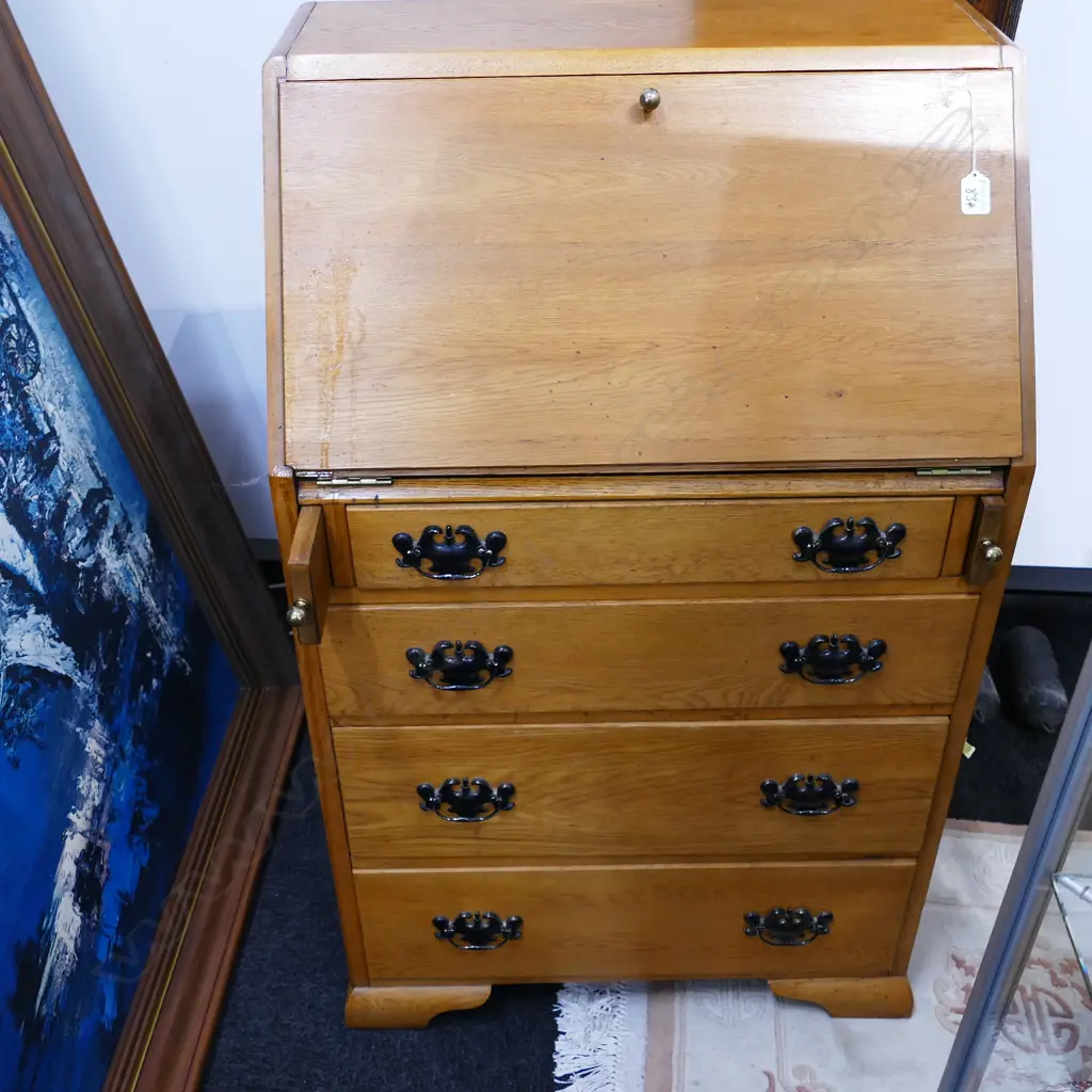 OAK FULL FRONT DESK Image 1++