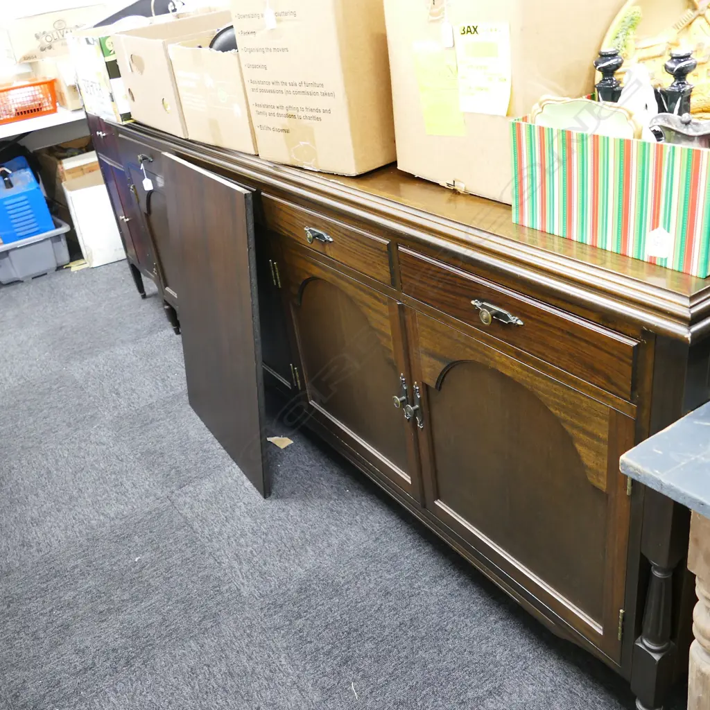 LONG MAHOGANY SIDEBOARD L 2120 MM Image 1++