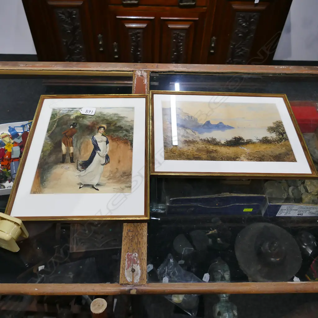 2 SMALL LATE VICT WATERCOLOURS Image 1++