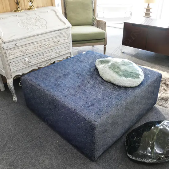 LARGE UPHOLSTERED OTTOMAN