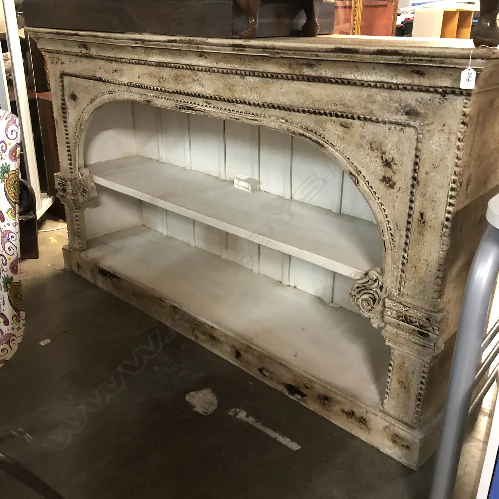 ANTIQUE EUROPEAN RUSTIC PAINTED BOOKCASE Image 1++