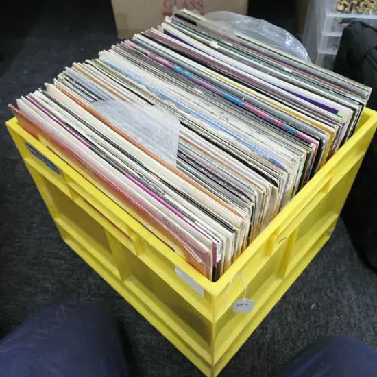 2 BOXES OF RECORDS - BEATLES ETC