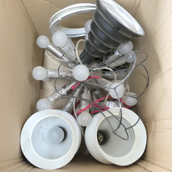 LOT ASST LIGHT FITTINGS 1970S ETC