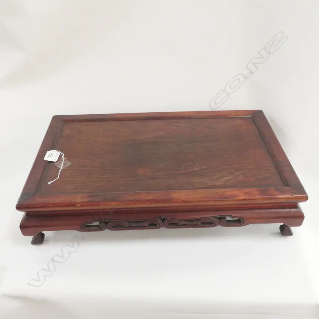 CHINESE ROSEWOOD/TEAK DISPLAY STAND 480 X 310mm Image 1++