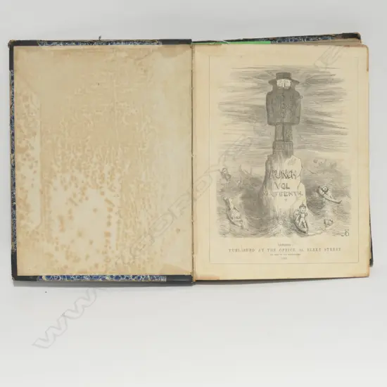 LEATHER BOUND PUNCH MAGAZINE 1849