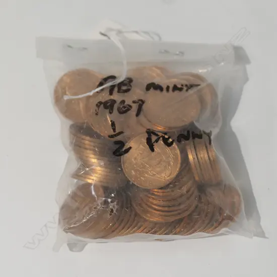 GB MINT 167 HALFPENNIES 