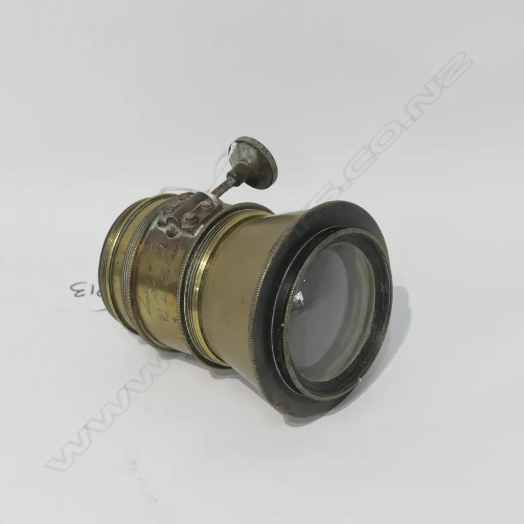 ANTIQUE FRENCH OPTICAL LENS 'ANC. MON JAMIN DARLOT OPTN. SUCCR. 14 R. CHAPON PARIS' Image 1++