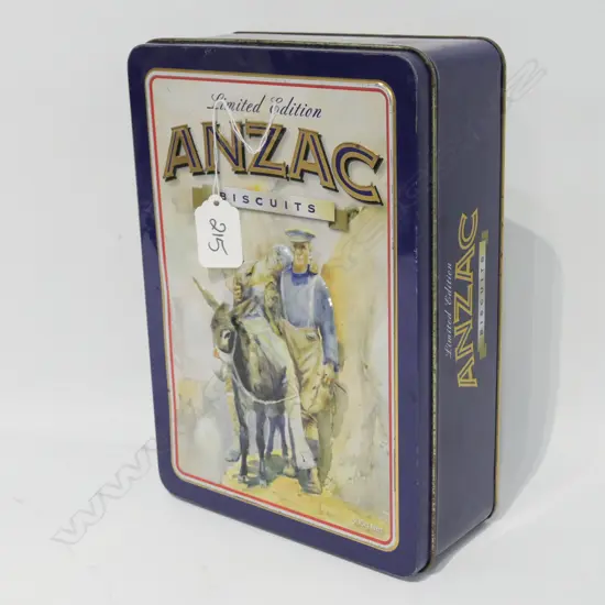 COLLECTABLE LIMITED EDITION ANZAC TIN. L. 260MM
