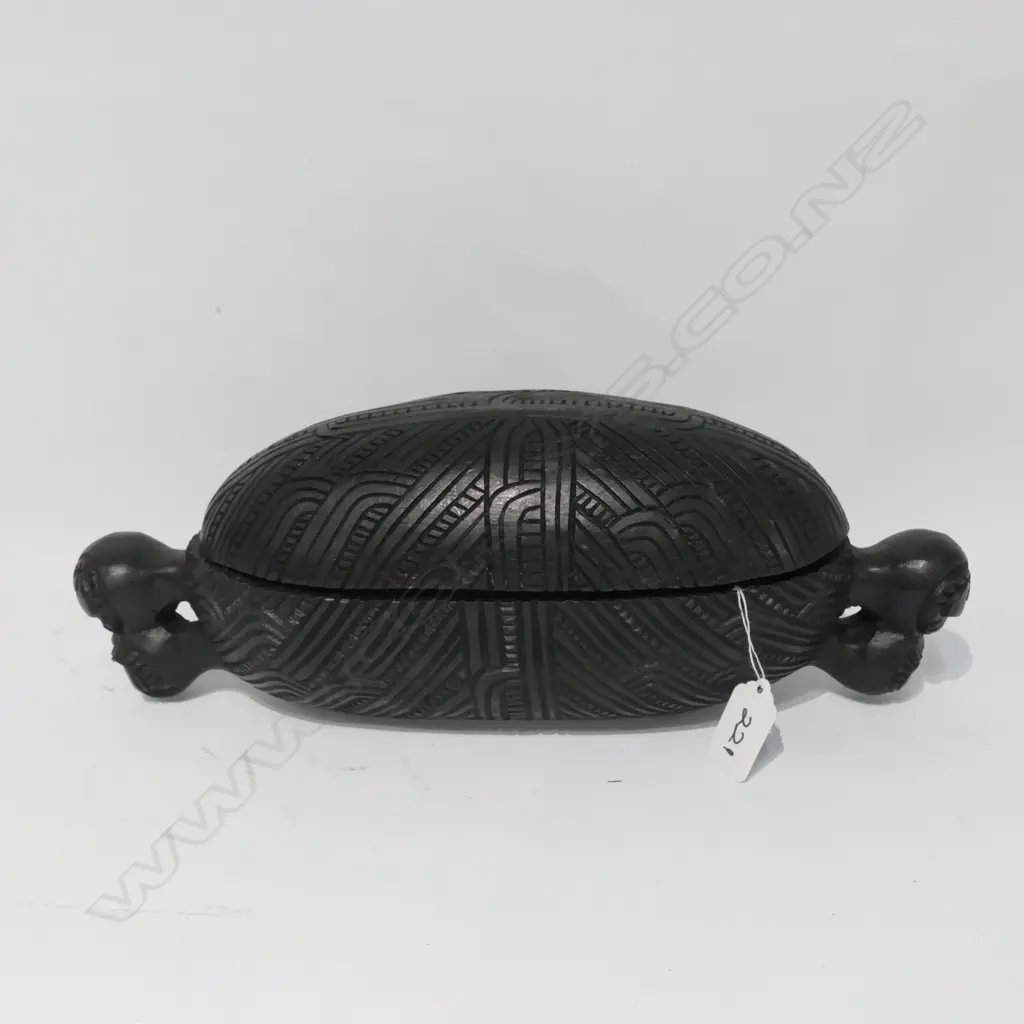 MAORI CARVED WAKA HUIA L.345mm Image 1++