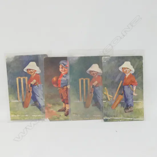 4 VINTAGE POST CARDS
