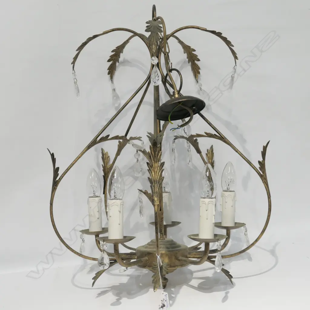 FIVE LIGHT FRENCH STYLE CHANDELIER  Image 1++