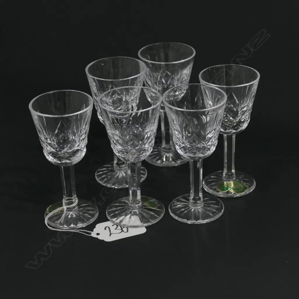 6 WATERFORD LIQUEUR GLASSES 90MM H Image 1++