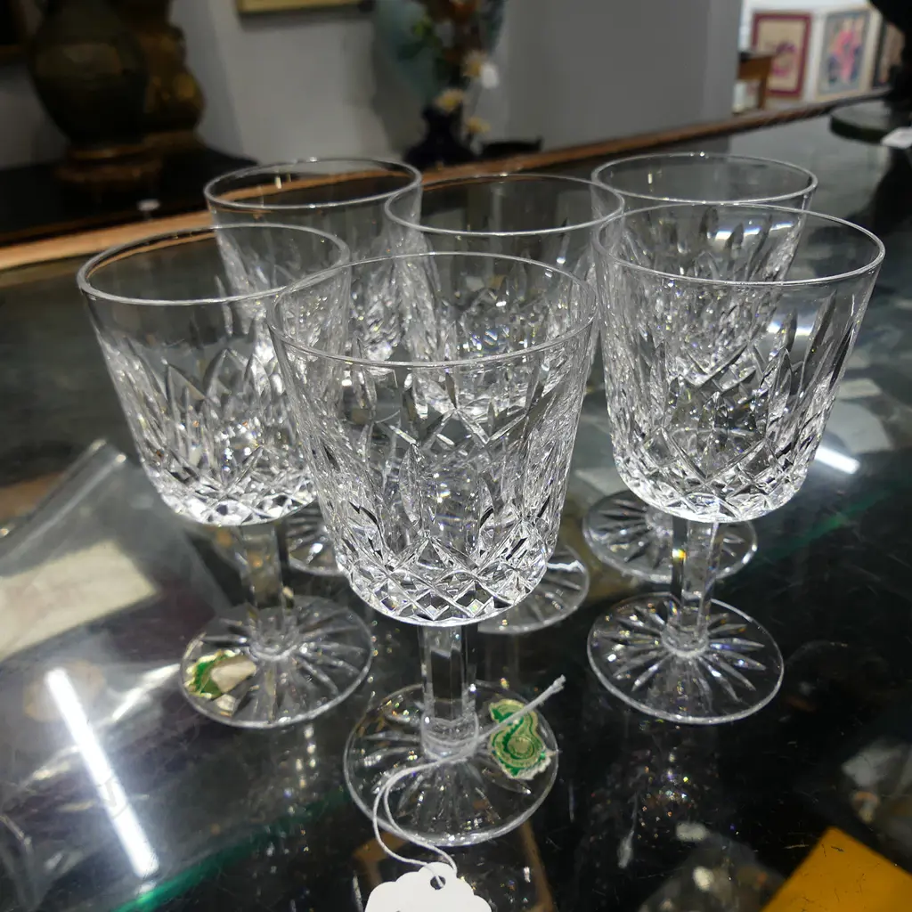 6 WATERFORD SHERRY GLASSES 110MM H Image 1++