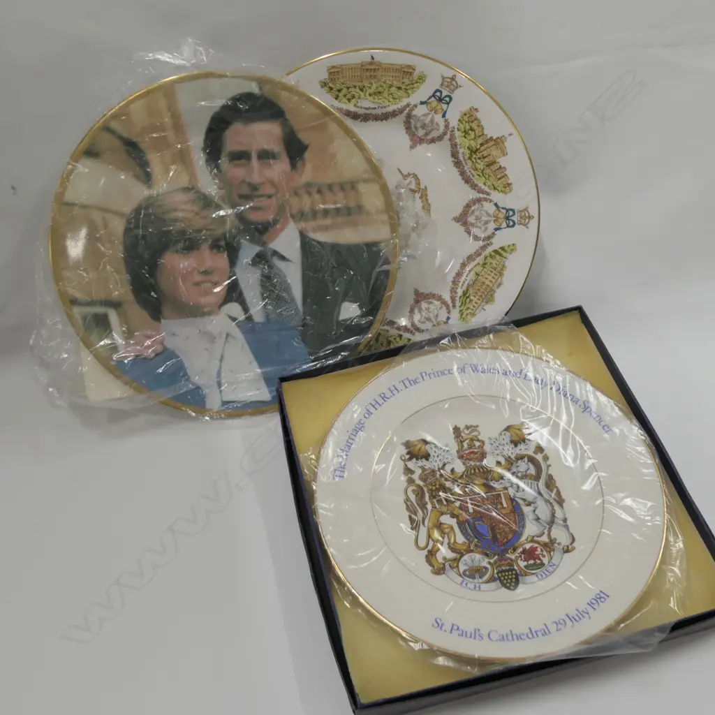 3 DIANA AND CHARLES PLATES  Image 1++