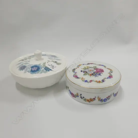 TWO LIDDED DISHES; WEDGWOOD 'CLEMENTINE' AND BIDASOA SPAIN