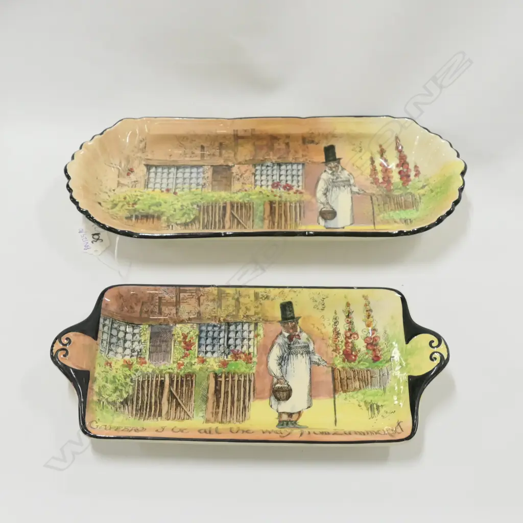 TWO ROYAL DOULTON 'GAFFER' PLATES LONGEST 330MM  Image 1++