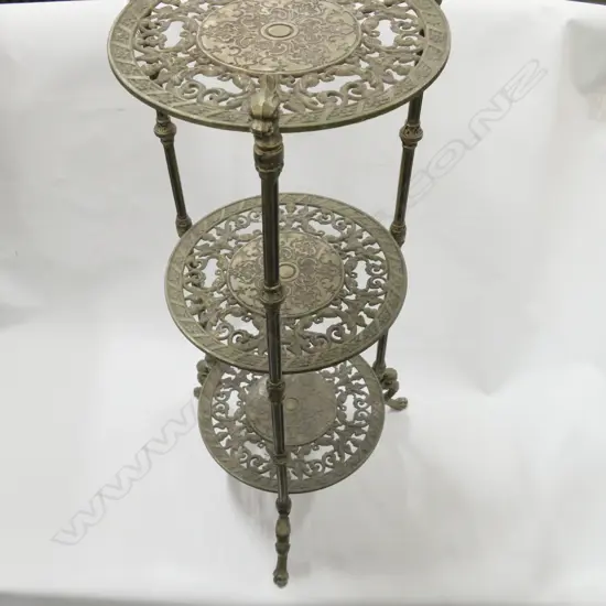 BRASS 3 TIER STAND H 750 MM