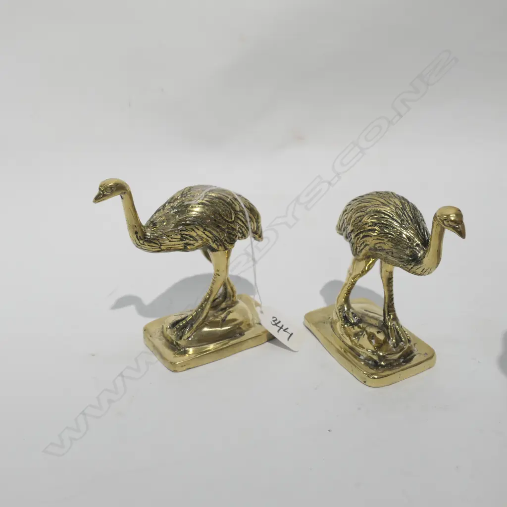 PR OF CAST BRASS EMUS H 120 MM  Image 1++