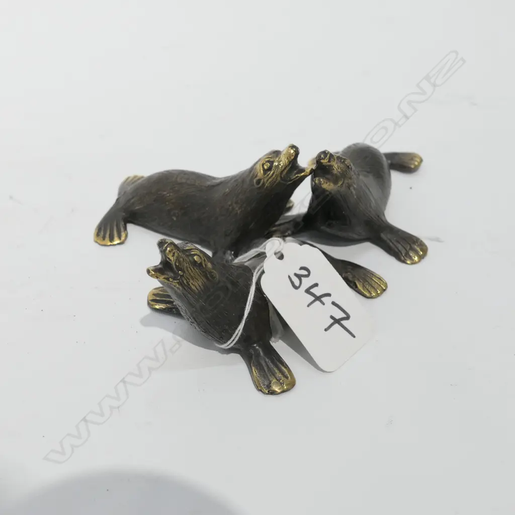3 CAST BRONZE SEALS L 70 MM Image 1++