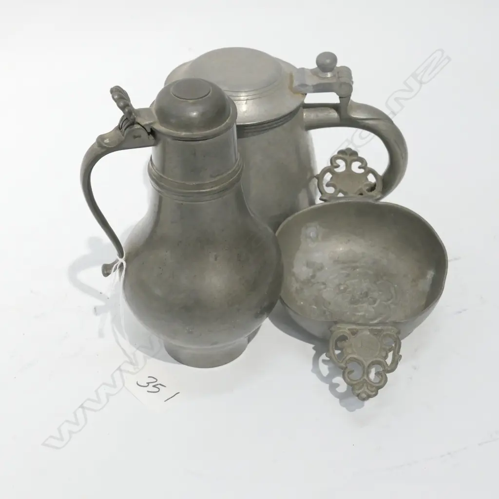 3 PEWTER PIECES Image 1++