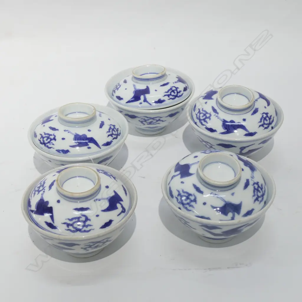 5 ORIENTAL LIDDED DISHES Image 1++