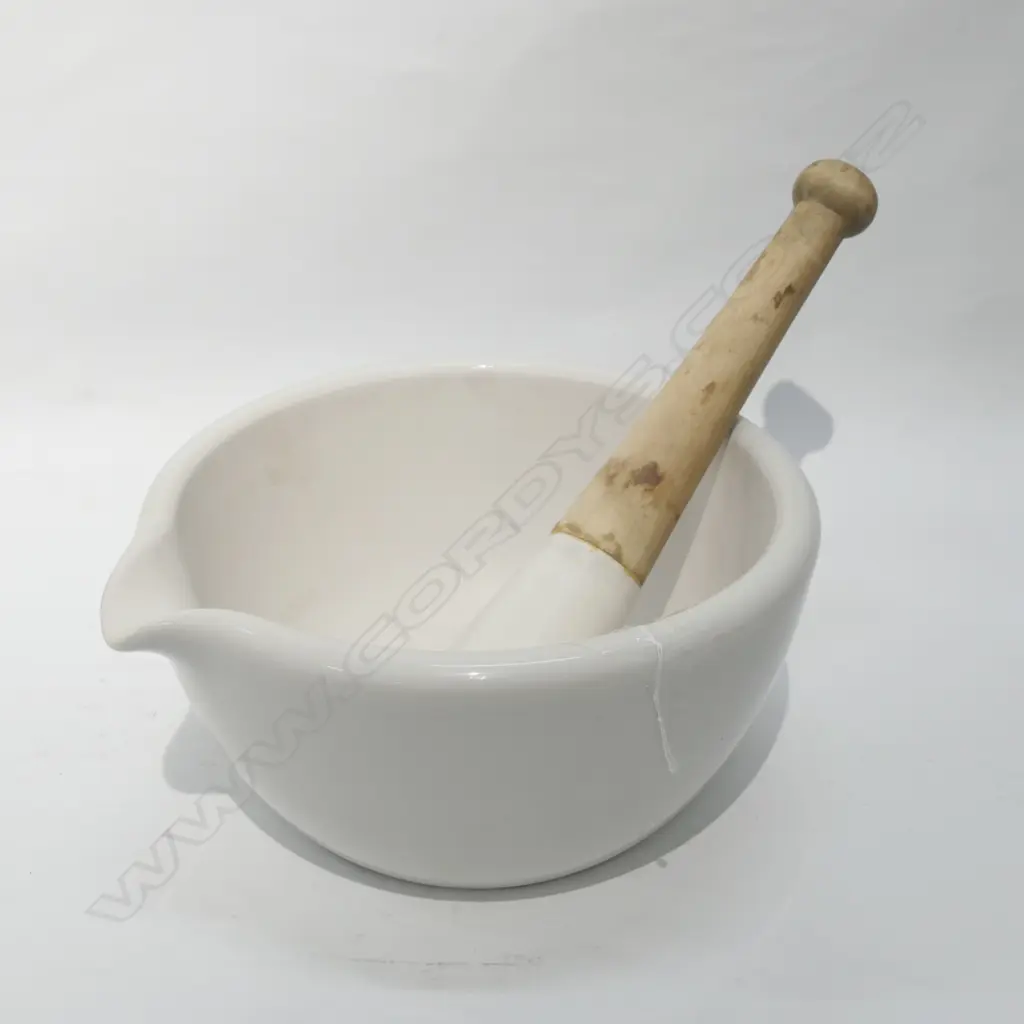 LARGE INDUSTRIAL MORTAR & PESTLE H.150MM, D.280MM  Image 1++