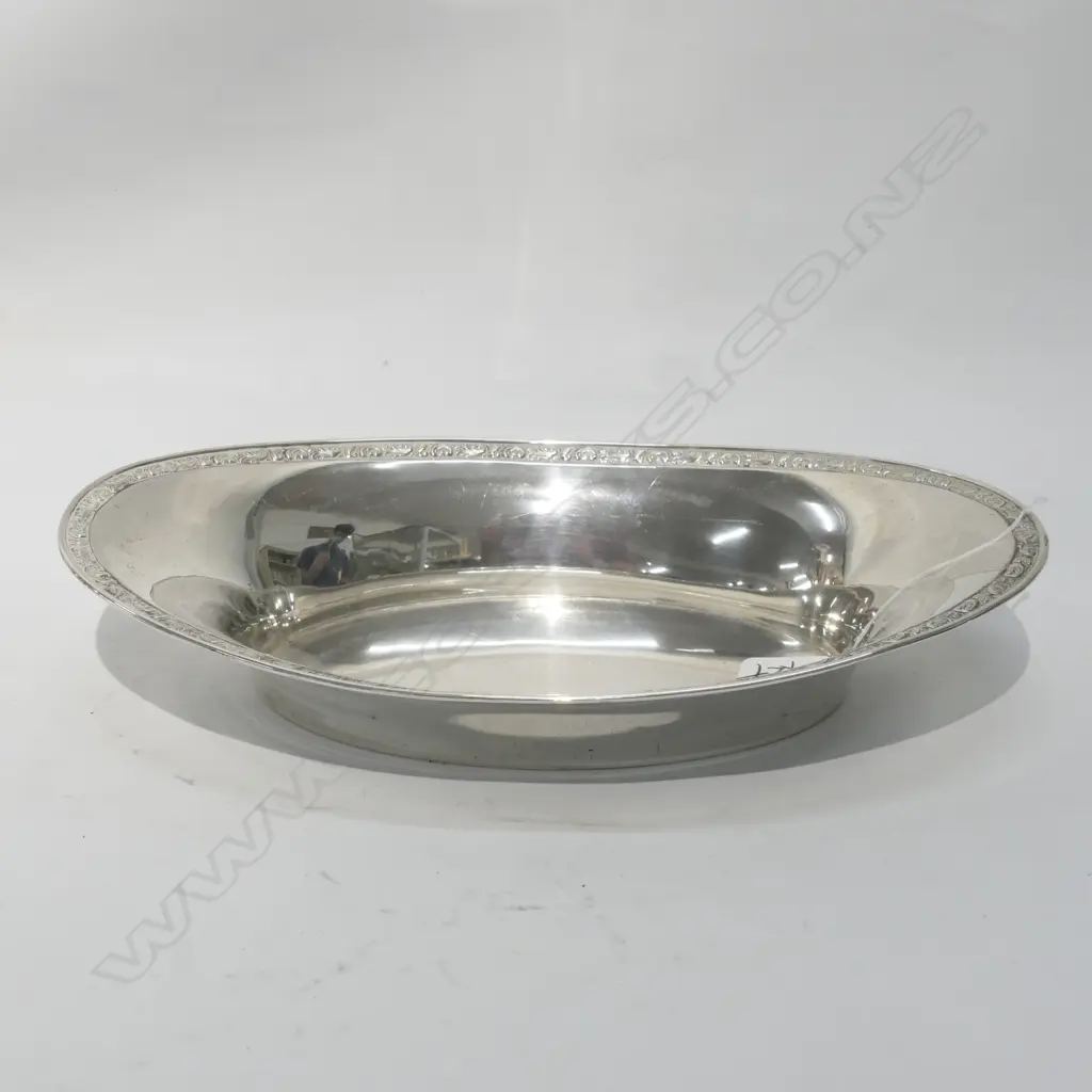 SILVER 800 MARKED GERMAN OVAL DISH 240 GR Image 1++