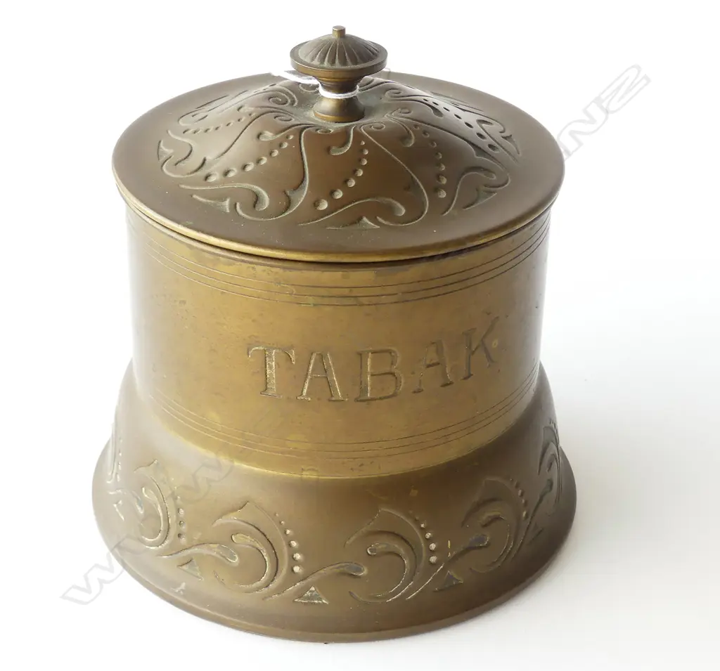 BRASS ARTS AND CRAFT TABACCO JAR, SILVER POT ETC Image 1++