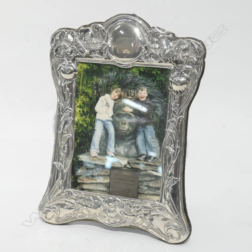 SILVER ART NOUVEAU STYLE PHOTO FRAME 220 x 160mm Image 1++