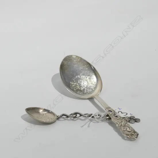 TWO EUROPEAN SILVER SPOONS 