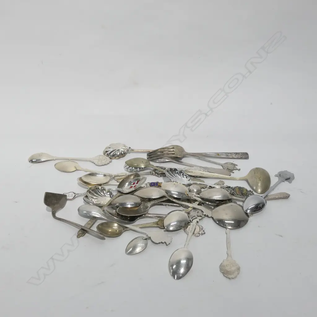 COLLECTION SILVER PLATE SOUVENIR SPOONS Image 1++