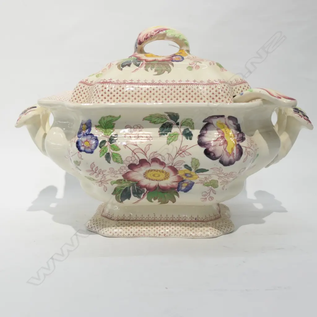 MASONS LARGE IRONSTONE TUREEN 360MM W WITH LADLE Image 1++