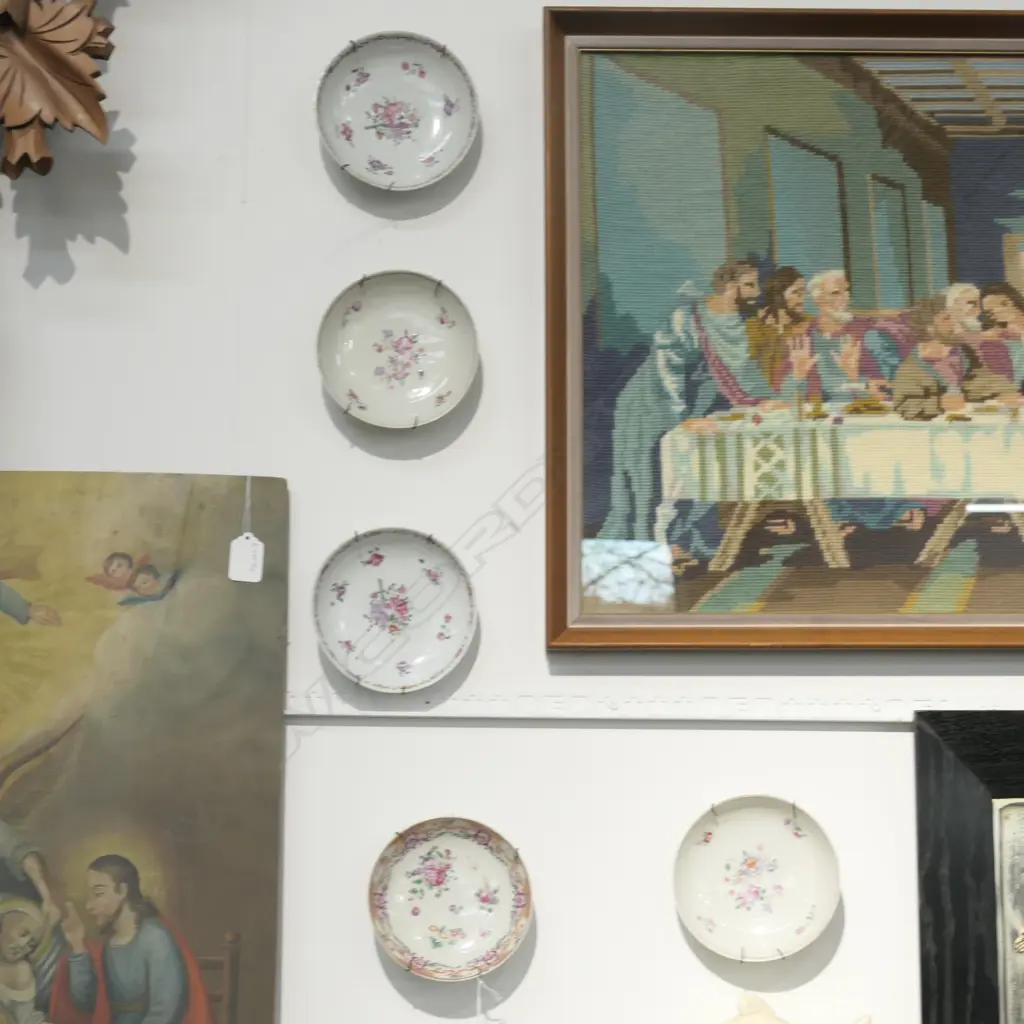 5 18TH CENT. ENGLISH PORCELAIN SAUCER DISHES Image 1++