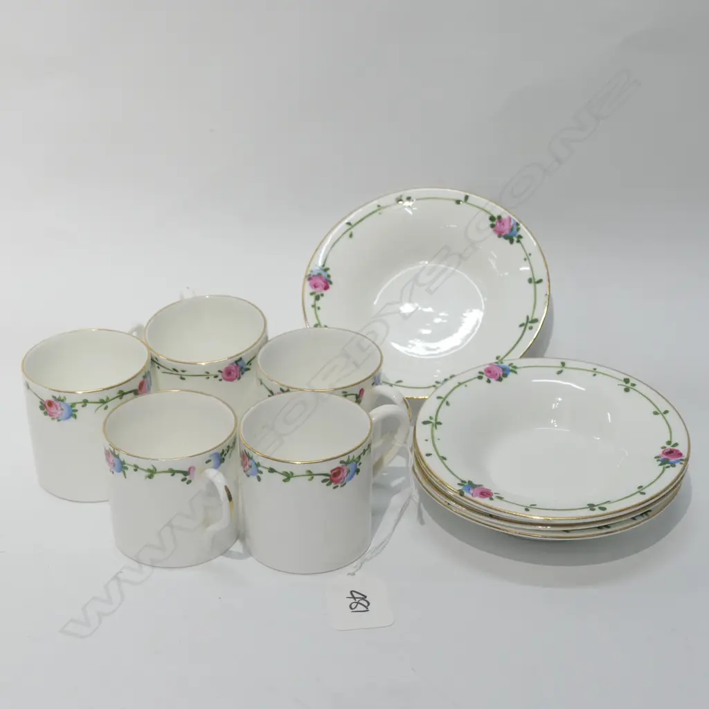 10 PCE DEMITASSE SET; 5 CUPS, 5 SAUCERS Image 1++