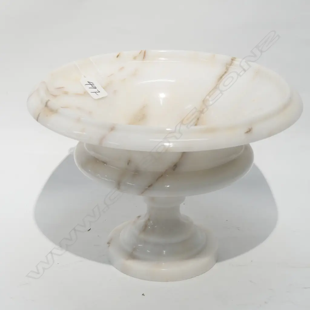 WHITE MARBLE CAMPANA URN. Dia.290mm Image 1++