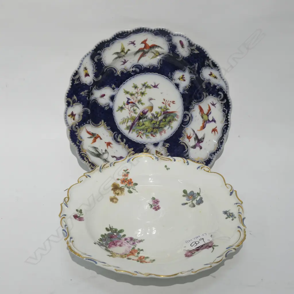 CHELSEA PLATE 1756-69 (AF) WORCESTER PLATE 1775 (AF) Image 1++