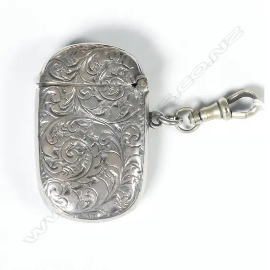 EDW SILVER ENGRAVED VESTA