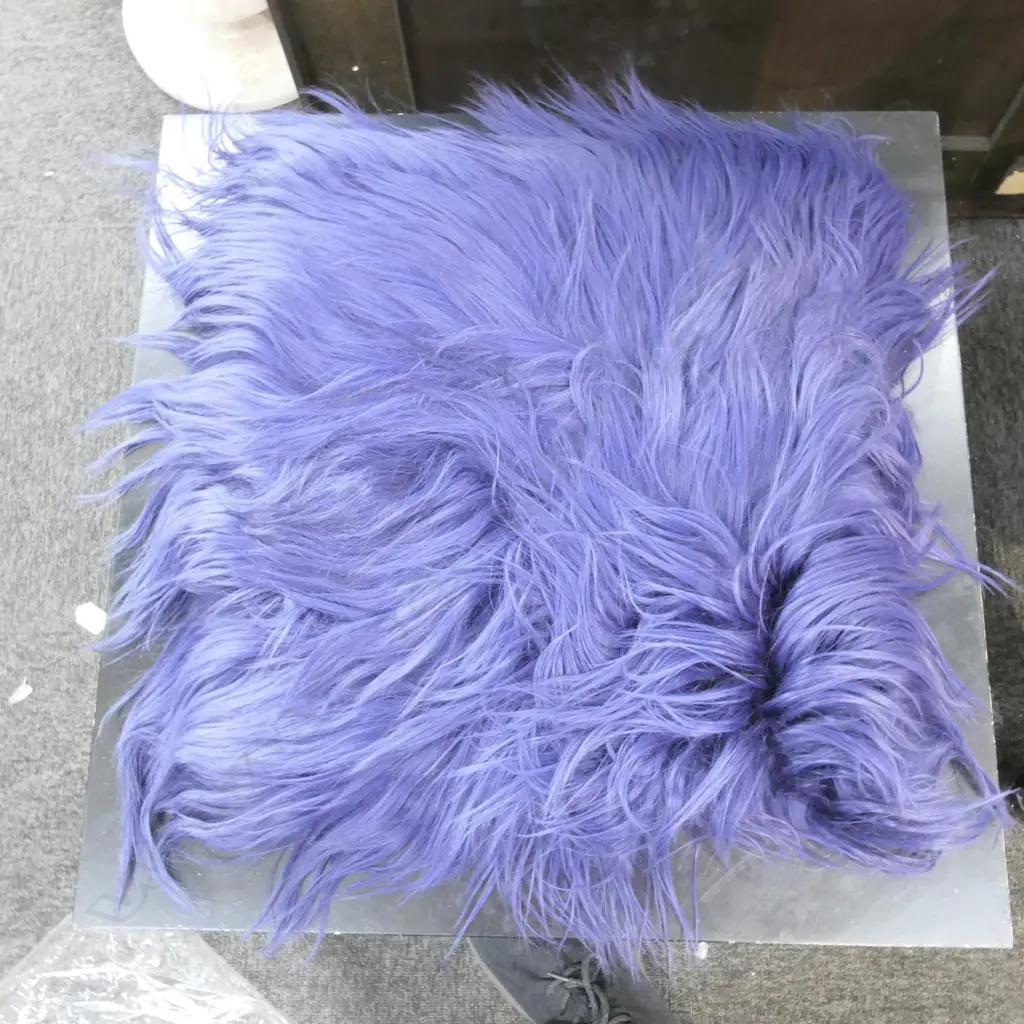 MONGOLIAN GOAT BLUE DYED CUSHION COVER Image 1++