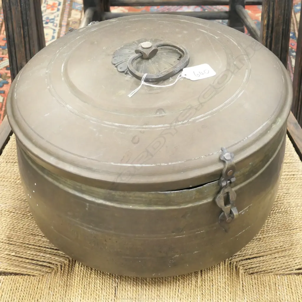 ANTIQUE BRASS TIFFIN TIN Image 1++