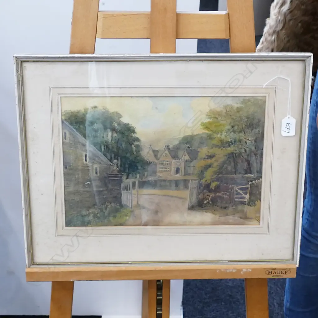 W/COLOUR BY R T HEAPS 1914  ENGLISH MANOR 350 X 230 MM  Image 1++