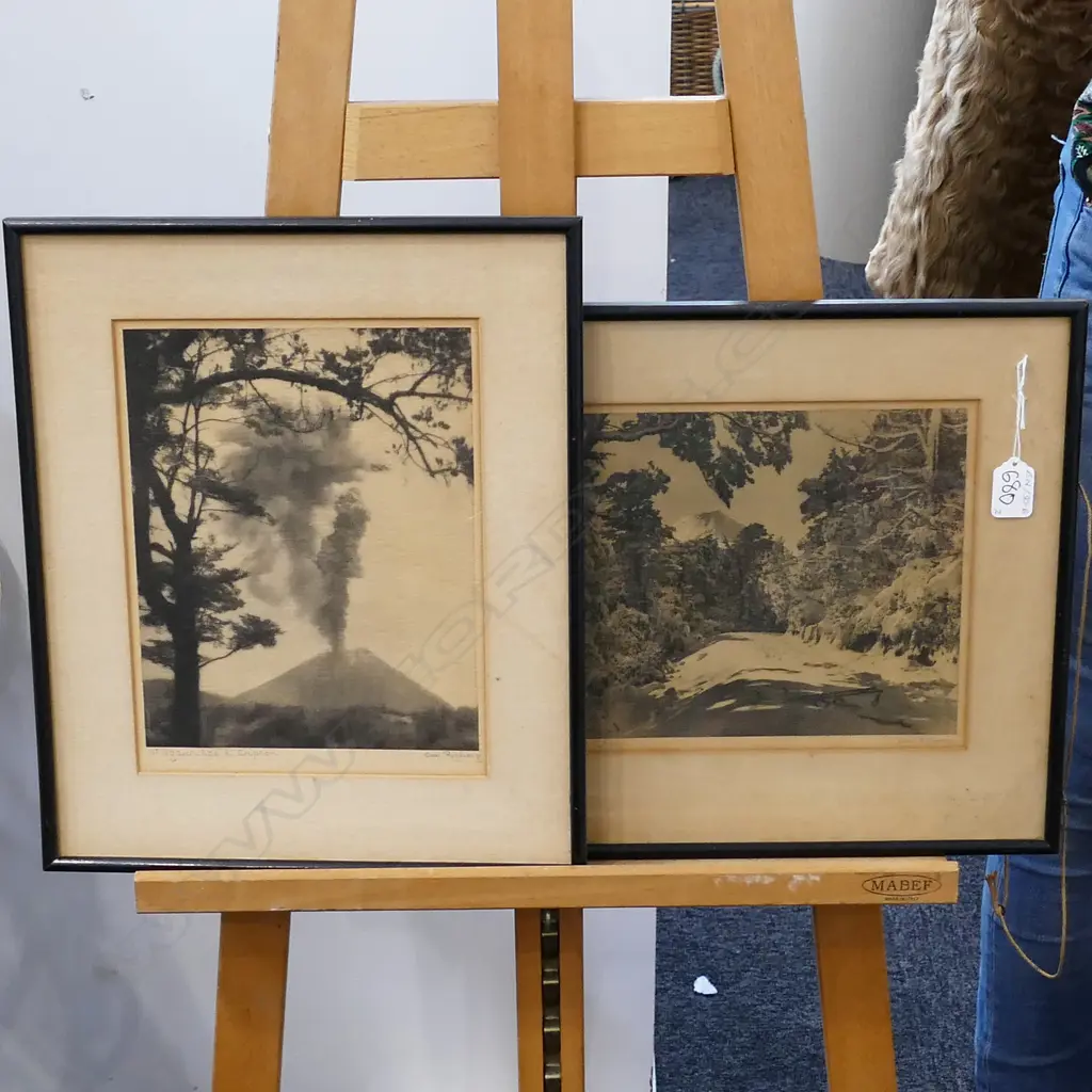 2 CARL RISBERG VINTAGE PHOTOS MT NGAURUHOE Image 1++