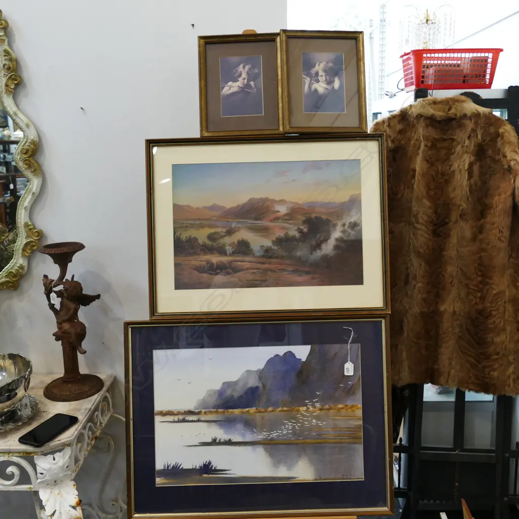 ASSORTED PRINTS & W/C ETC SIGNED JM CLARK Image 1++