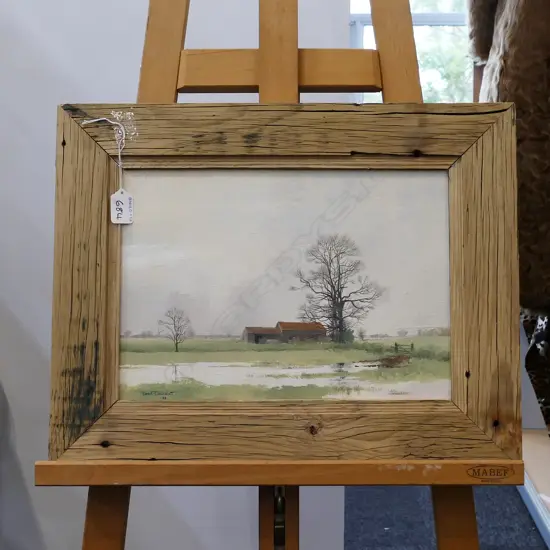 FRAMED EWART OAKESHOTT - OIL ON CANVAS , SIGNED 