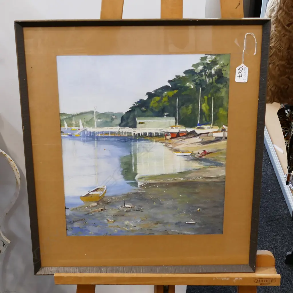 R NIGHTINGALE W/C 'RUSSEL BOATING CLUB'390 X 340mm Image 1++