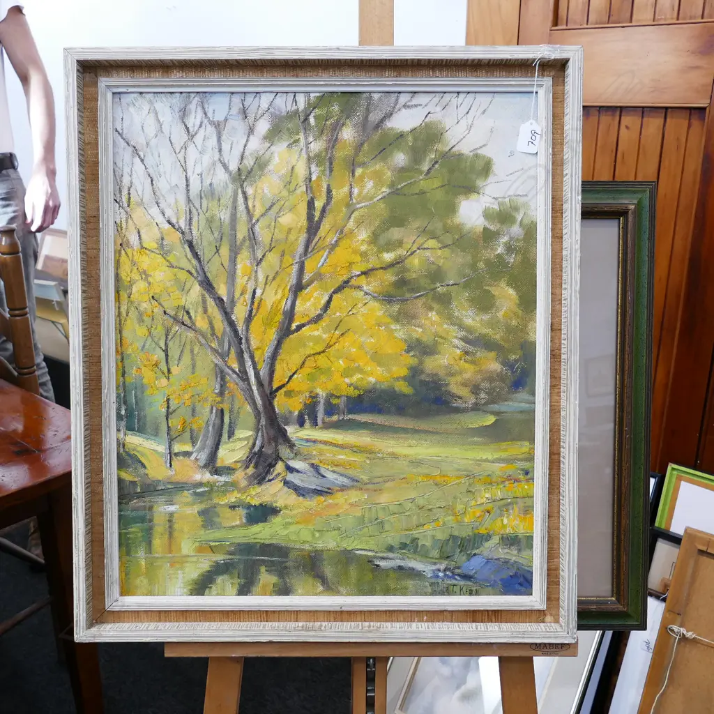 OIL ON BOARD TREES BY WALLACE T. KEOWN 580 X 500 MM Image 1++