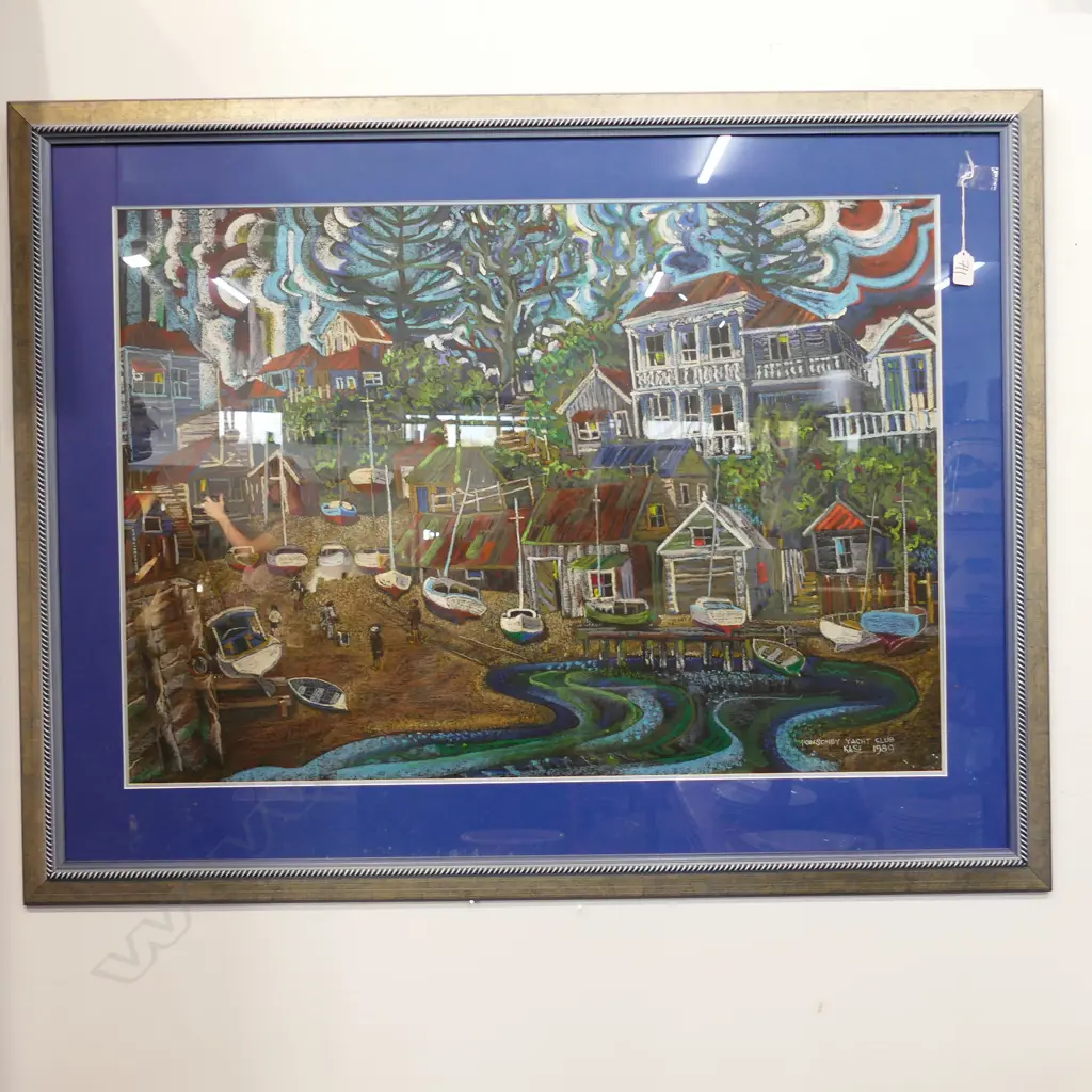 KASE PASTEL PONSONBY YACHT CLUB 1989 880 X 610 MM Image 1++