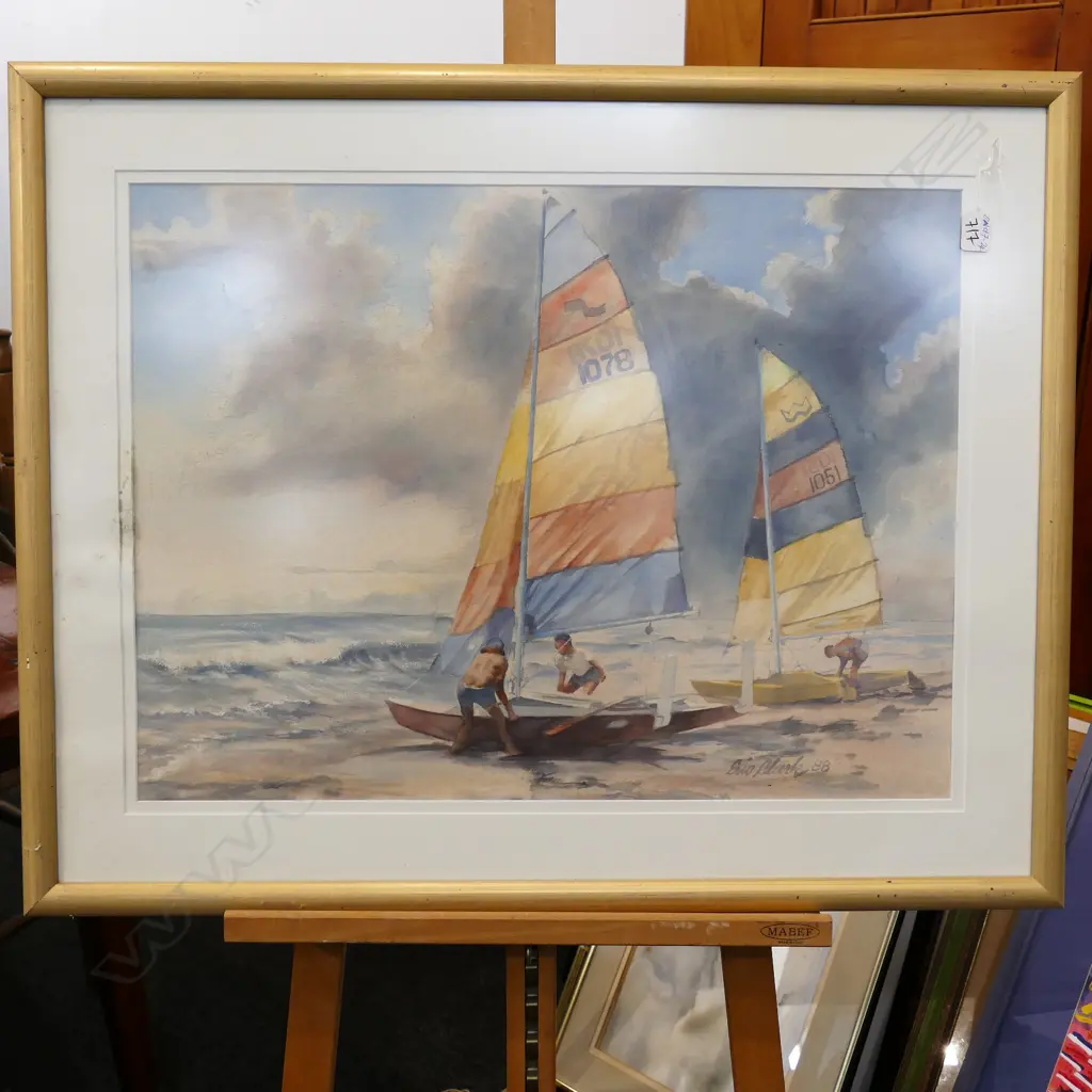 ERIC CLARK LGE W/C 'BEFORE THE SQUALL...' Image 1++