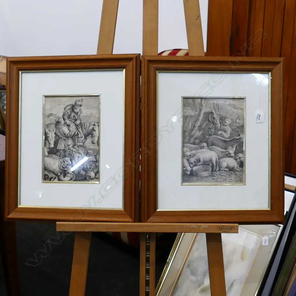 PAIR OF ANTIQUE ENGRAVINGS - EXCELLENT FRAMING Image 1++