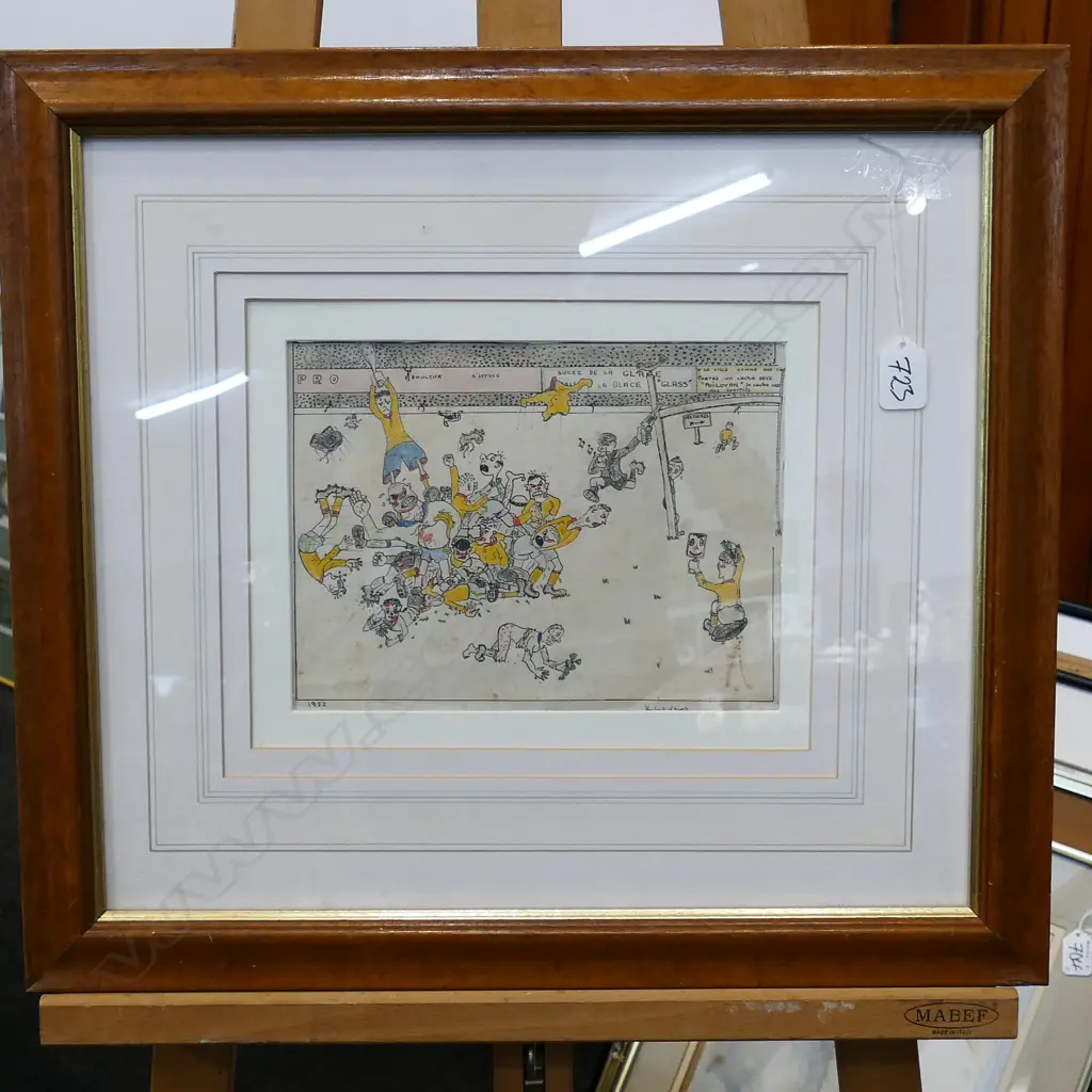 1852 FRENCH RUGBY PEN AND INK Image 1++